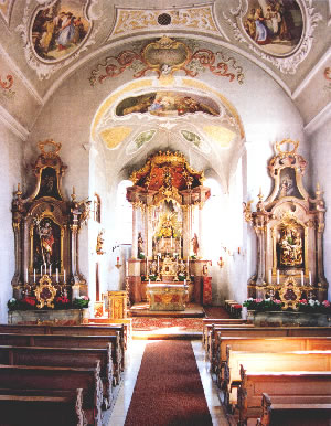 Innenansicht der Barock-Kirche